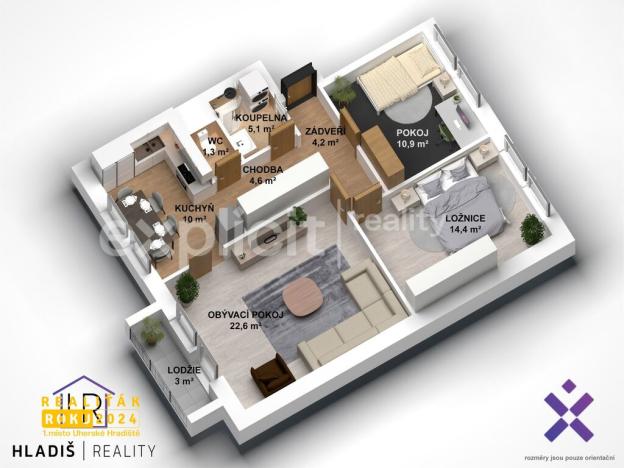 Prodej bytu 3+1, Koryčany - Lískovec, 73 m2