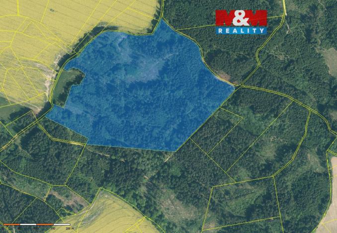 Prodej lesa, Milevsko - Klisín, 154293 m2