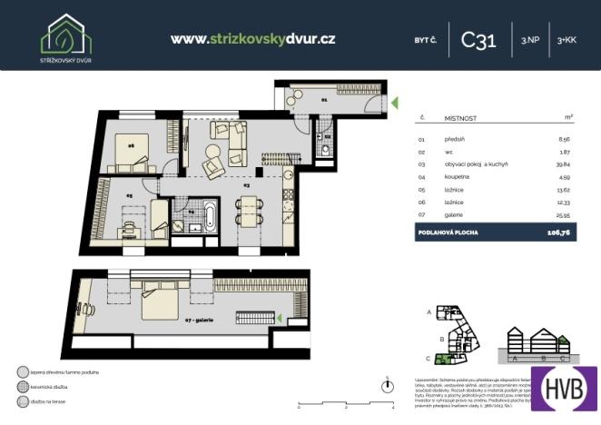 Prodej bytu 3+kk, Praha, Střížkovská, 107 m2