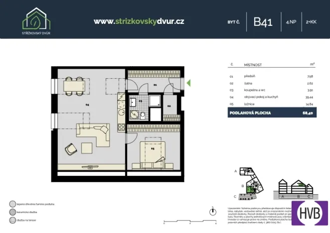 Prodej bytu 2+kk, Praha, Střížkovská, 68 m2