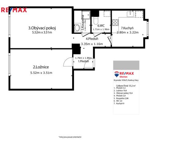 Prodej bytu 2+1, Karlovy Vary, K. Čapka, 57 m2