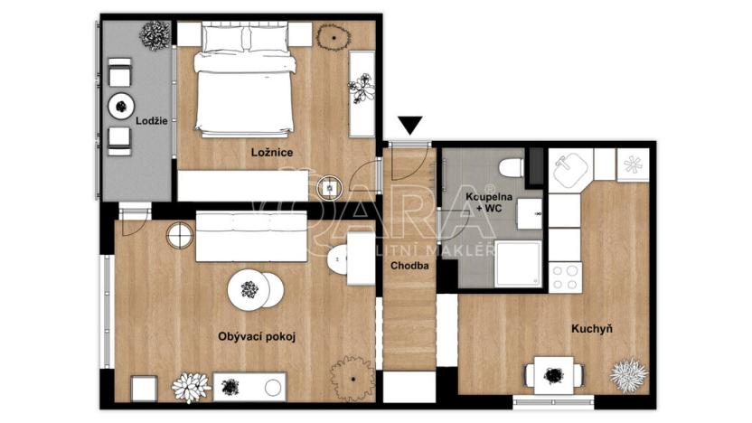 Prodej bytu 2+1, Nové Dvory, 60 m2