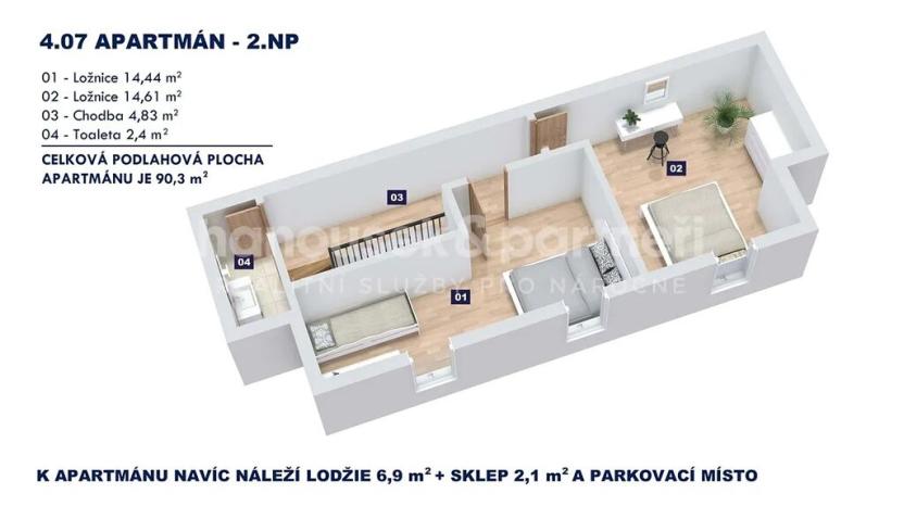 Prodej bytu 4+kk, Vrchlabí, Horská, 90 m2
