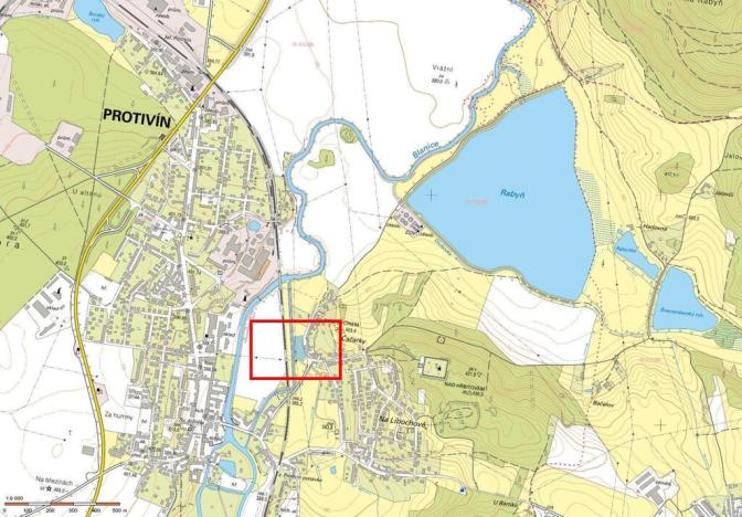 Prodej zahrady, Protivín, Rabiňská, 4308 m2