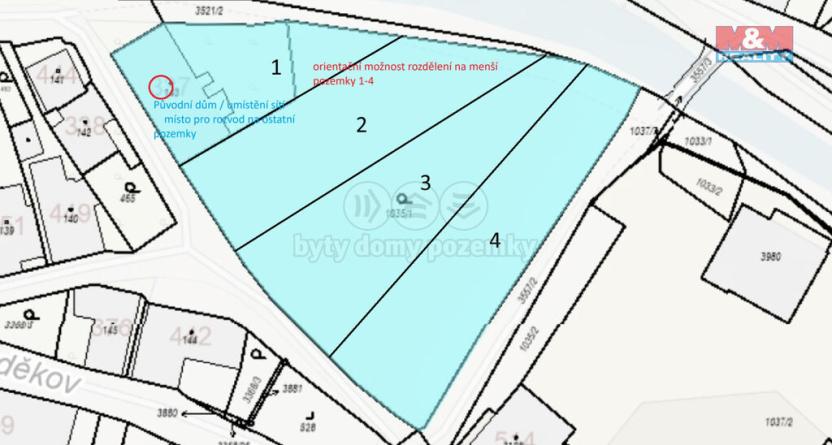Prodej pozemku pro bydlení, Česká Třebová, Bezděkov, 4130 m2