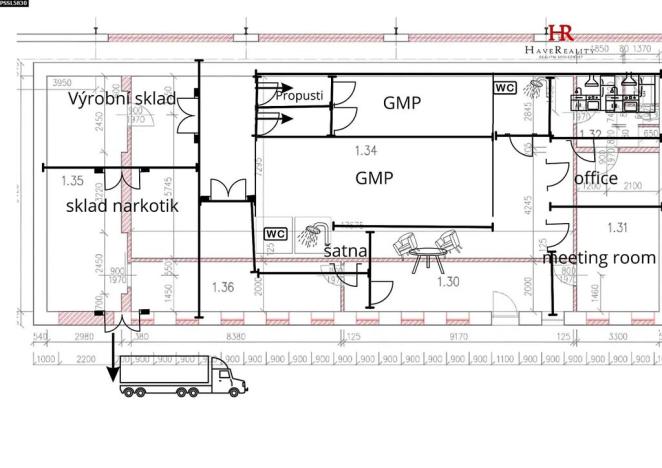 Pronájem výrobních prostor, Dobříč, 226 m2