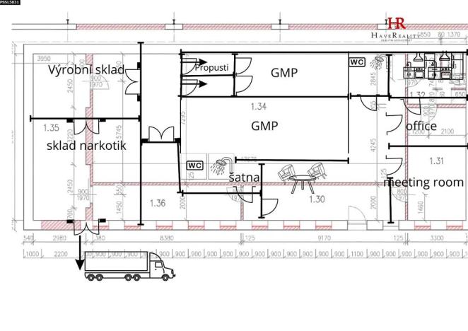 Pronájem výrobních prostor, Dobříč, 226 m2