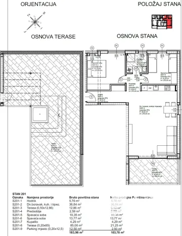 Prodej bytu 3+kk, Privlaka, Chorvatsko, 80 m2