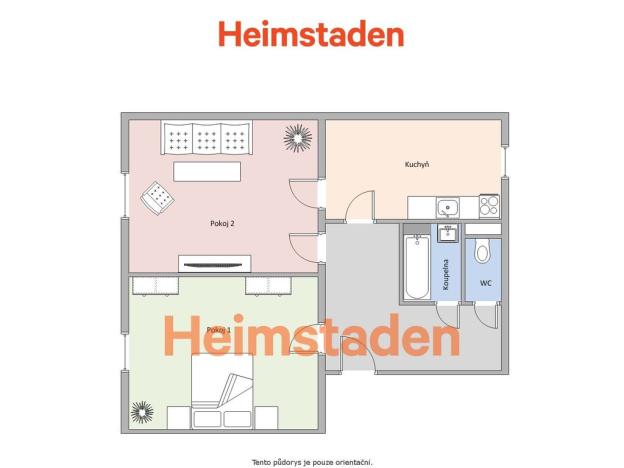 Pronájem bytu 2+1, Havířov - Šumbark, Okružní, 56 m2