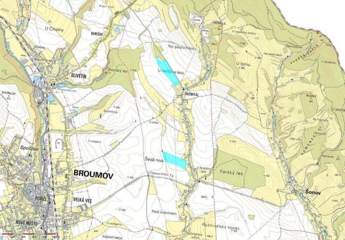 Prodej pole, Broumov - Rožmitál, 153142 m2