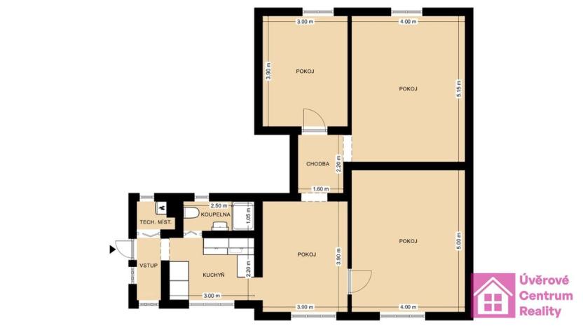 Prodej bytu 4+1, Břeclav, Jaselská, 77 m2