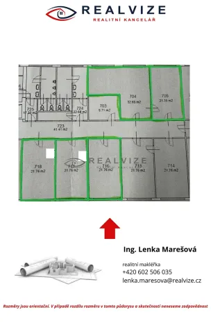 Pronájem kanceláře, České Budějovice, Žižkova tř., 21 m2