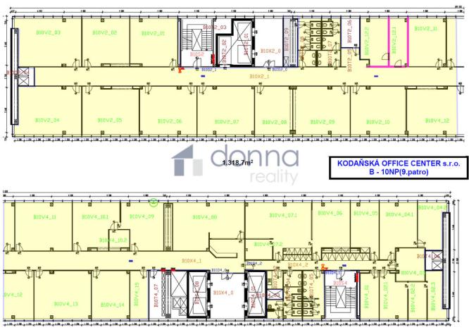 Pronájem kanceláře, Praha, Kodaňská, 1318 m2