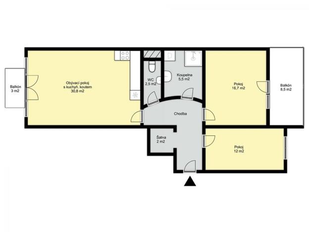 Prodej bytu 3+kk, Praha - Kunratice, Velké Kunratické, 91 m2