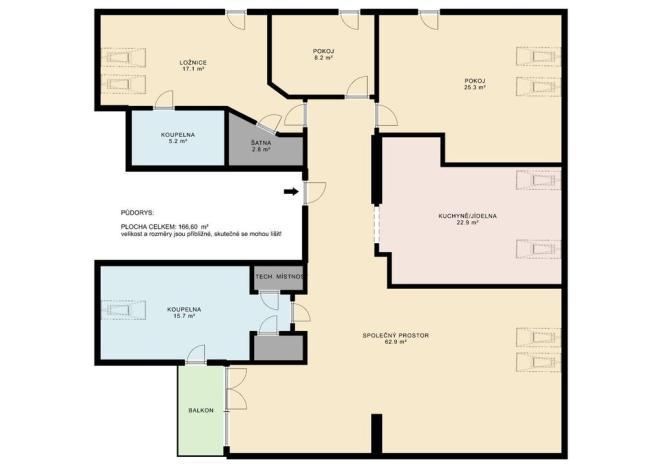 Prodej bytu 4+1, Ústí nad Labem - Ústí nad Labem-centrum, Pařížská, 153 m2