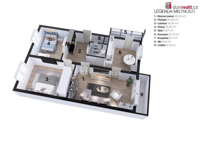 Prodej bytu 3+1, Všeradice, 84 m2