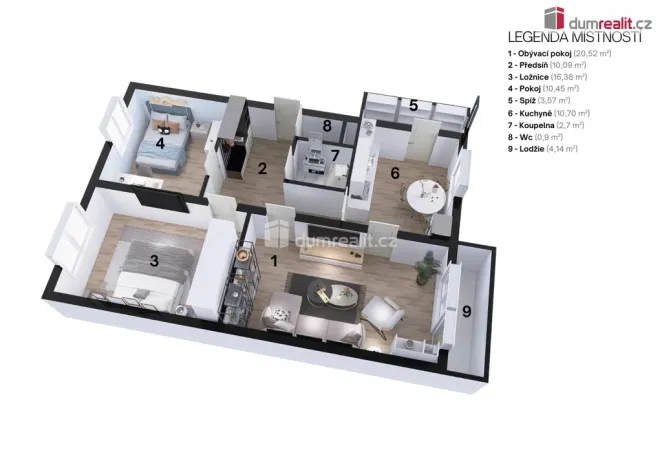 Prodej bytu 3+1, Všeradice, 84 m2