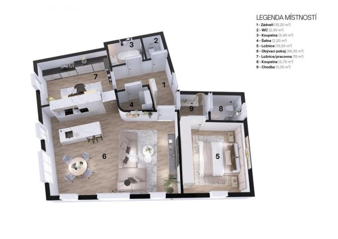 Prodej bytu 3+kk, Praha - Nové Město, Na Zderaze, 104 m2