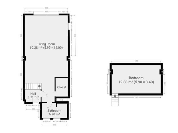 Prodej bytu 2+kk, Praha - Michle, Novobohdalecká, 74 m2