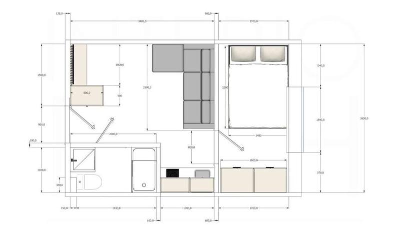 Pronájem bytu 2+kk, Praha - Žižkov, Na Jarově, 19 m2