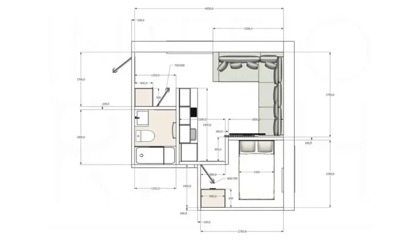 Pronájem bytu 2+kk, Praha - Žižkov, Na Jarově, 22 m2