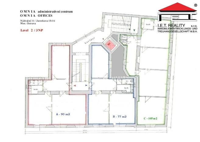 Pronájem kanceláře, Ostrava, Jurečkova, 105 m2
