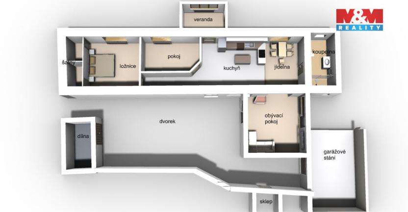 Prodej rodinného domu, Častohostice, 105 m2