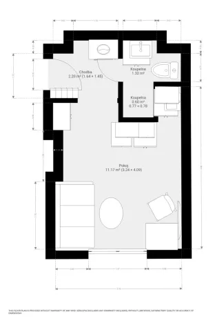 Pronájem bytu 1+kk, Brno - Královo Pole, Ruská, 20 m2