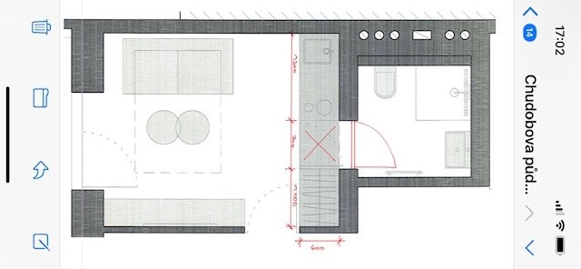 Pronájem bytu 1+kk, Brno, Chudobova, 16 m2
