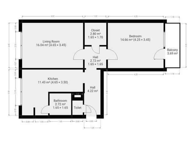 Pronájem bytu 2+1, Praha - Letňany, Tupolevova, 61 m2