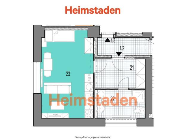 Pronájem bytu 1+1, Karviná - Nové Město, Cihelní, 37 m2