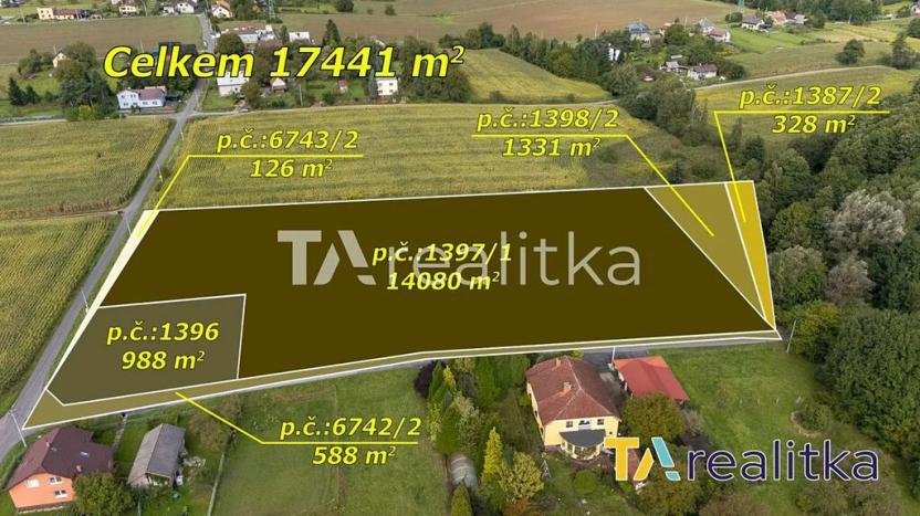 Prodej pozemku pro bydlení, Rychvald, Lutyňská, 17441 m2