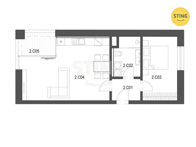 Prodej bytu 2+kk, Ostrava, Na Burni, 56 m2