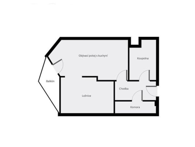 Pronájem bytu 2+kk, Praha - Hlubočepy, Hugo Haase, 46 m2