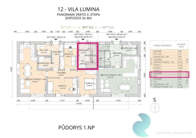 Prodej bytu 4+kk, Vráto, Na Pěšině, 98 m2