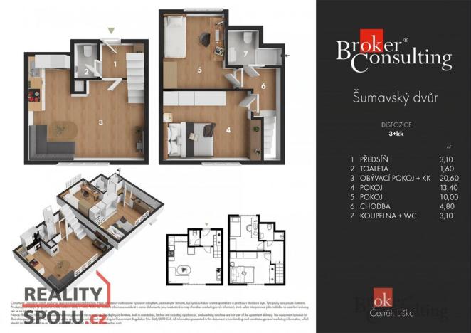Prodej bytu 3+kk, Železná Ruda - Špičák, 58 m2