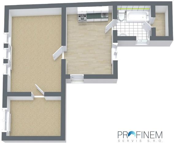 Pronájem bytu 2+1, Lanškroun - Žichlínské Předměstí, Komenského, 49 m2