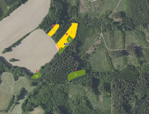 Prodej lesa, Postupice, 18977 m2