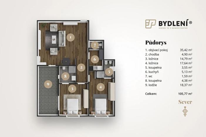 Prodej bytu 3+kk, Teplice, U Nových lázní, 92 m2