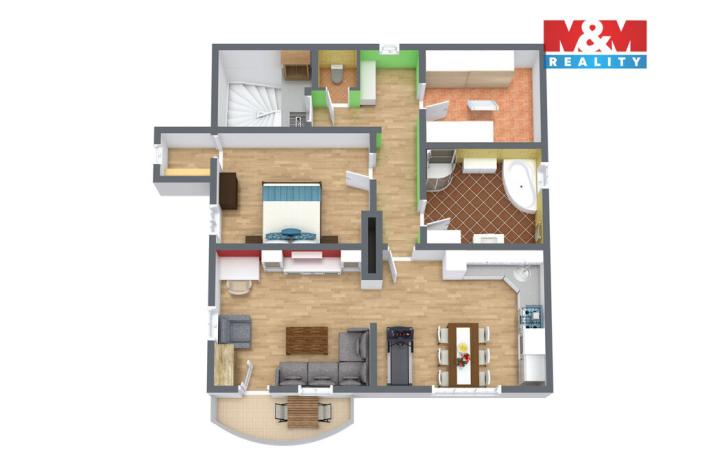 Prodej bytu 2+1, Teplice, Jugoslávská, 91 m2