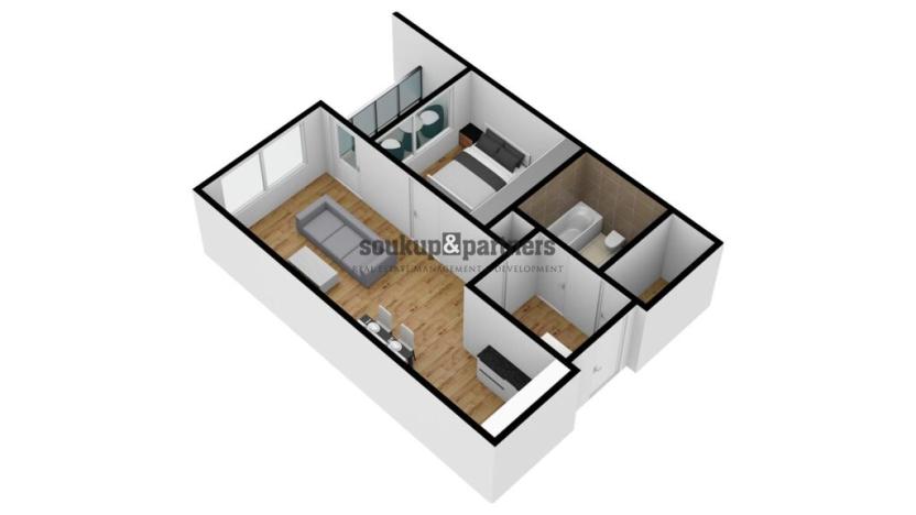 Prodej bytu 2+kk, Praha - Hlubočepy, náměstí Olgy Scheinpflugové, 45 m2