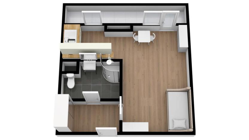 Pronájem bytu 1+kk, Praha - Krč, Milevská, 32 m2