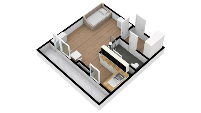 Pronájem bytu 1+kk, Praha - Krč, Milevská, 32 m2