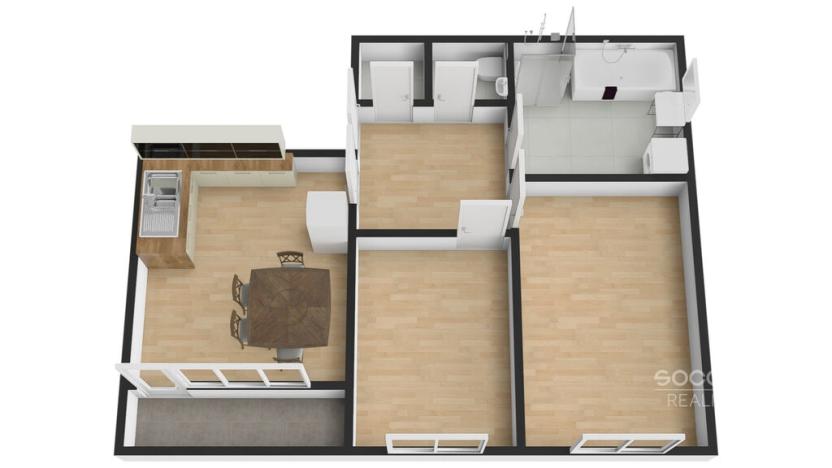 Pronájem bytu 3+kk, Praha - Řepy, Makovského, 68 m2