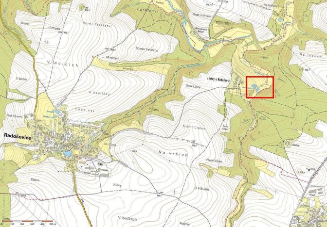 Prodej zahrady, Radošovice - Lipiny u Radošovic, 1633 m2