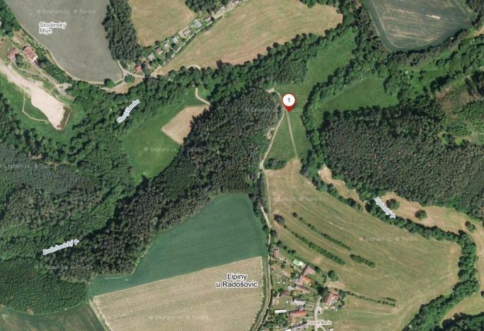 Prodej zahrady, Slověnice, 953 m2