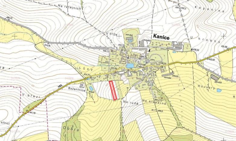 Prodej pole, Kanice, 4869 m2