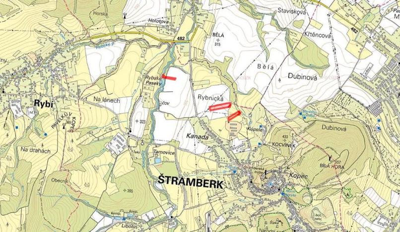 Prodej podílu pole, Štramberk, 4057 m2