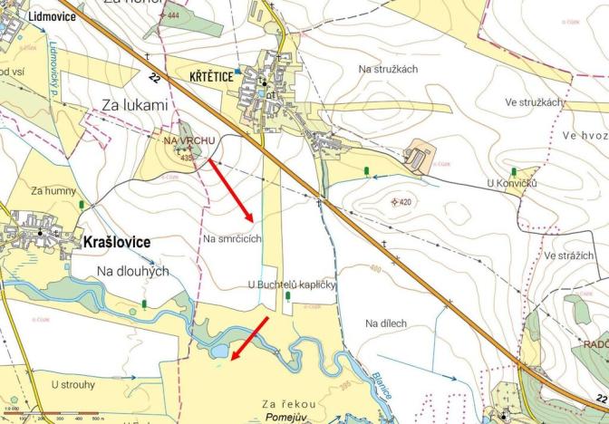 Prodej pole, Vodňany - Vodňany II, Samoty, 1493 m2