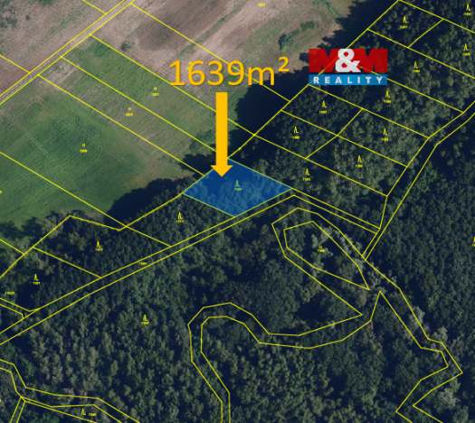 Prodej lesa, Hrabětice, 1639 m2